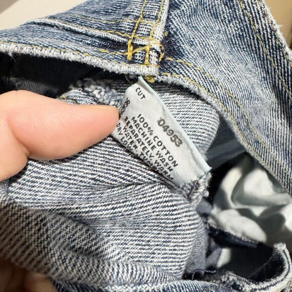 Guess by Georges Marciano Women Size 2 Blue Denim Bib Overalls Pleated USA 80s - Picture 10 of 10